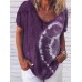Fashion Women's T-shirt 3d Floral Print ops Tees V Neck Shor HF2415-04-03