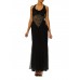 MORPHEW ATELIER Black Sheer Silk Chiffon & 1930S Lace Backless Gown
